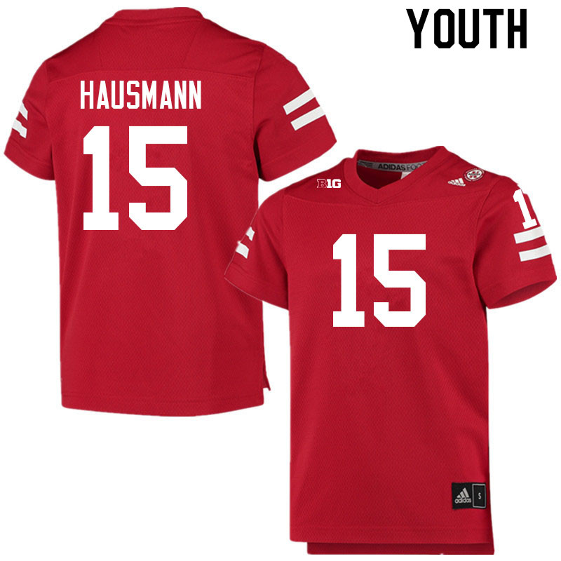 Youth #15 Ernest Hausmann Nebraska Cornhuskers College Football Jerseys Sale-Scarlet - Click Image to Close